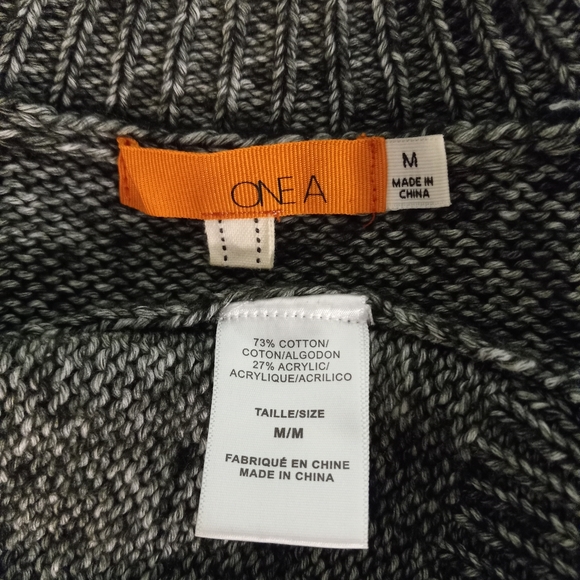 One A Marled Knit Stitched Shoulder Detail Mock Neck Sweater Dress | US M - Picture 4 of 5